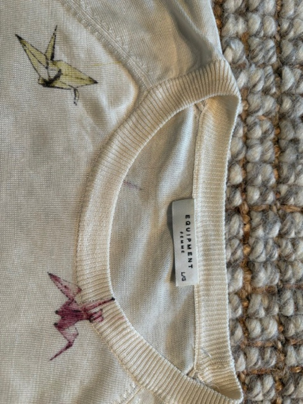 Equipment Sloane Origami Paper Crane Sweater - Picture 7 of 8